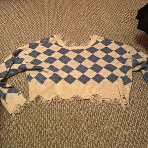 Just Polly cardigan sweater with distressing